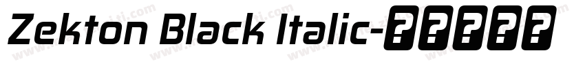 Zekton Black Italic字体转换